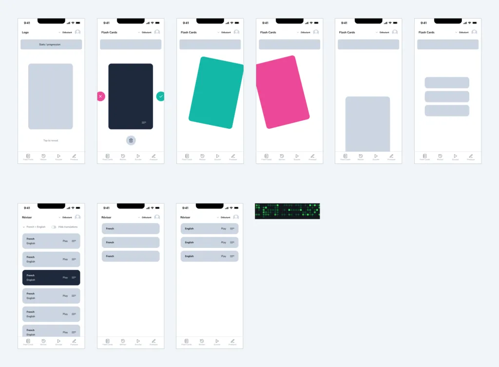Esquisse générale de notre atelier en ligne avec la cliente