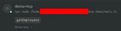 Exemple de commande permttant de vérifier si le serveur est bien connecté dans les paramètres de Cursor