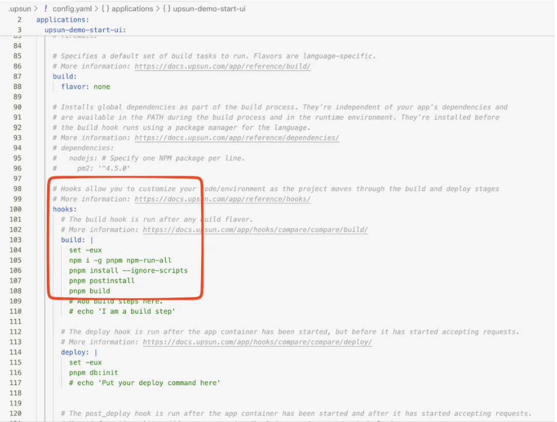 Configuration file - Build hook