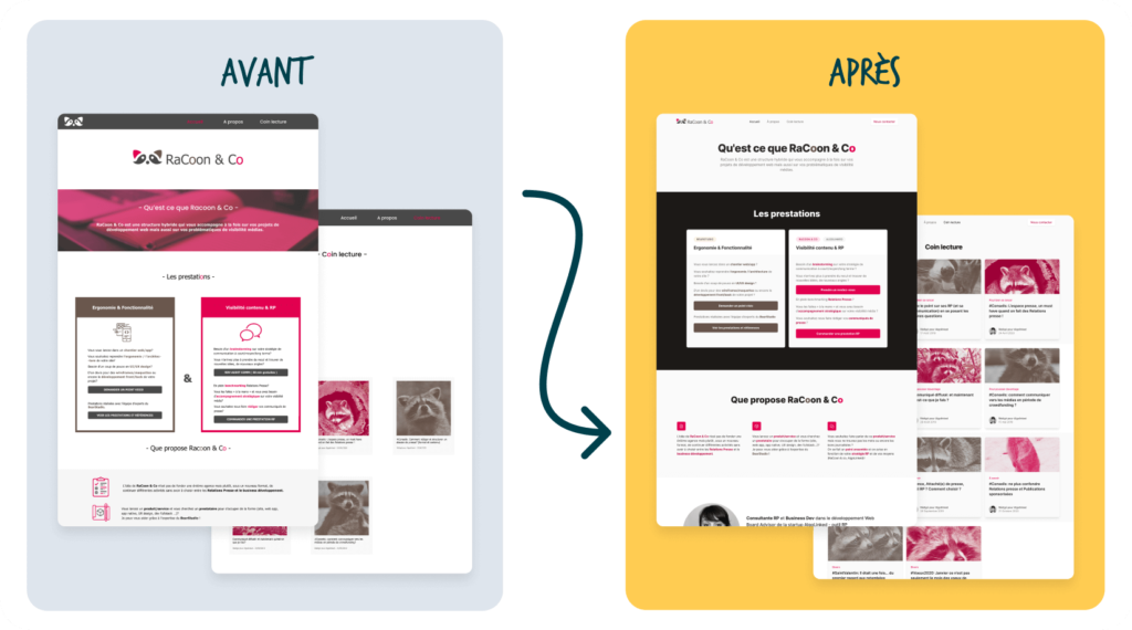 rendu du design avec tailwind
